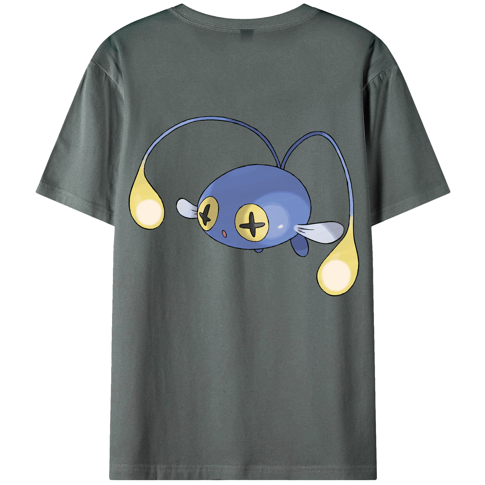 （画像用） ポケットモンスター Pokémon 綿100％ メンズ半袖Tシャツ（バックプリント） 通気性